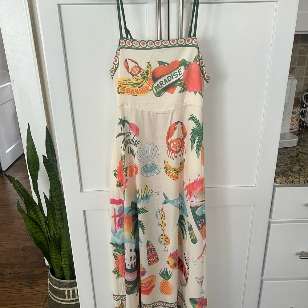 Tropical Print Maxi Dress